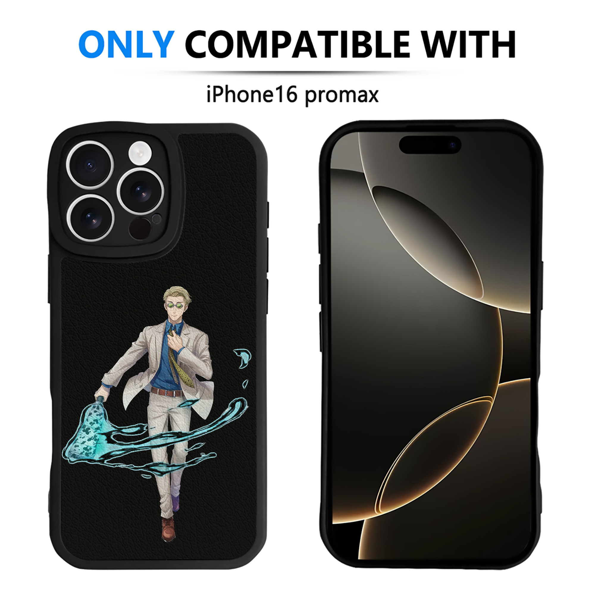 （画像用） 呪術廻戦 Jujutsu Kaisen 【iPhone 16シリーズ対応】シリコンスマホケース（レザー調） 材質：シリコン